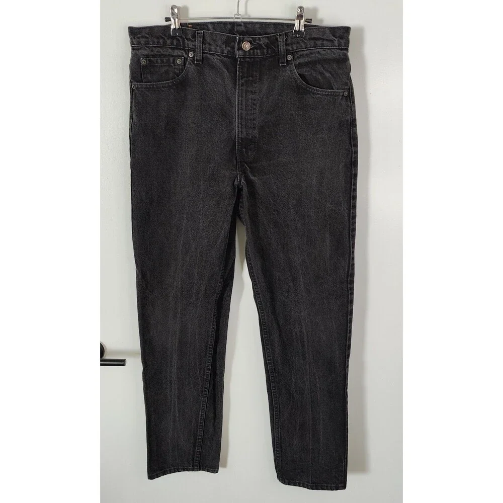 Vintage Levis 505 Black Straight Jeans Mens 34x33 (Tag 36x32) Made in USA